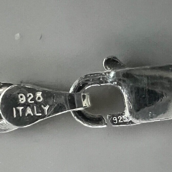 Italian Solid 925 Sterling Silver Diamond Cut 3.5Mm Cuban Link Chain 26" - Picture 2 of 2